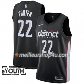 Maillot Basket Enfant Washington Wizards Otto Porter  22 2018-19 Nike City Edition Noir Swingman